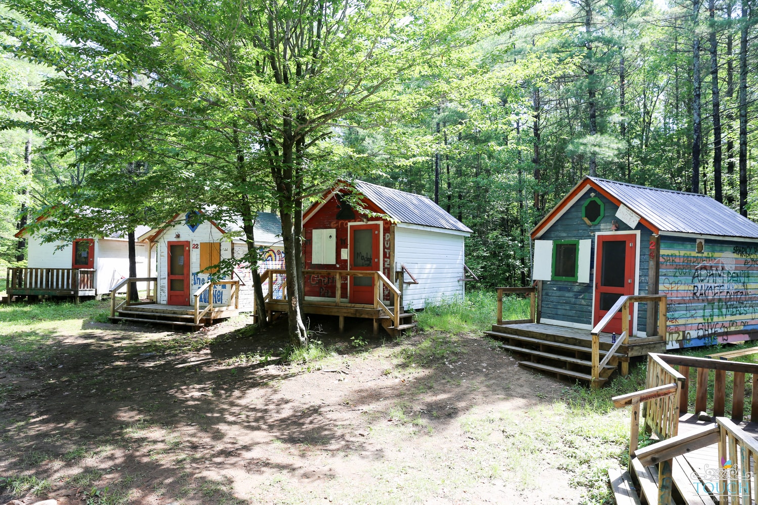 Cabins in upper camp